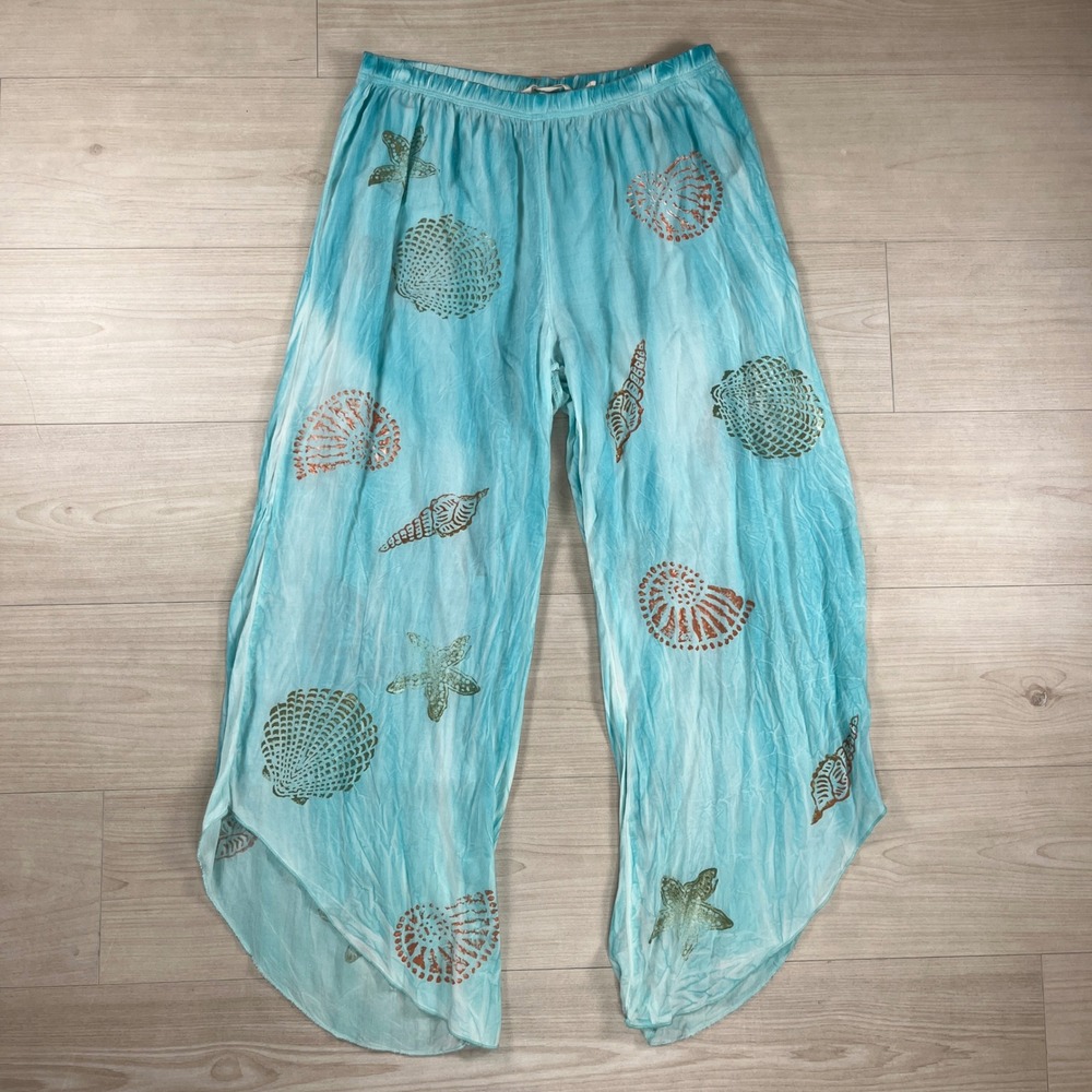 Soft Surroundings Coastalcore Wide Leg Resort Wear Pants Size Large